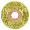 Weiler 1-1/2" Dia Crimped Wire Wheel, .005" Brass Fill, 3/8" Arbor Hole 29178